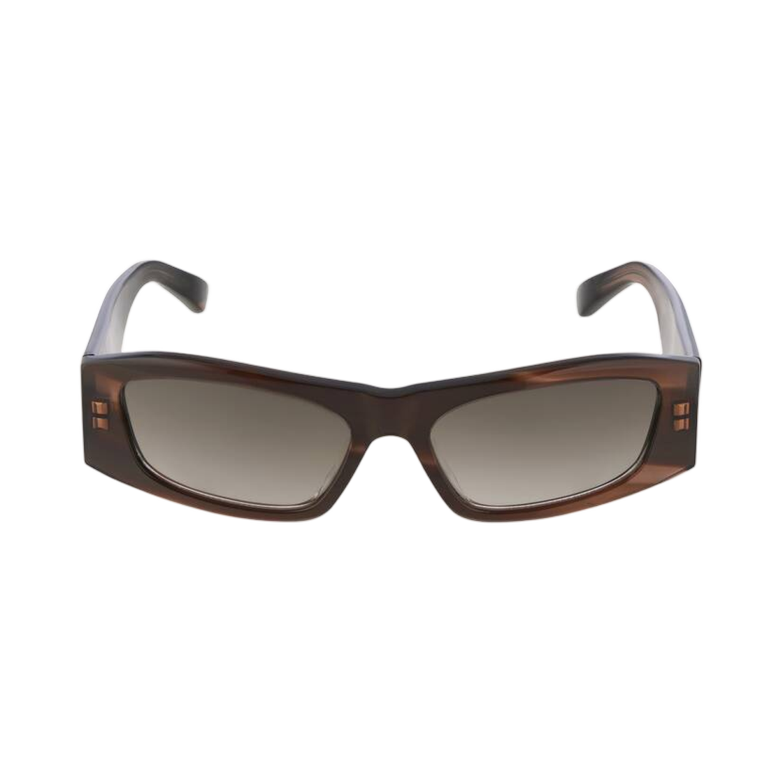 858870T00392050 Balenciaga Nano Rectangle Af Sunglasses In Metallic Brown Havana