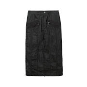 [더블적립] Polyteru Women UU Panel Skirt Charcoal