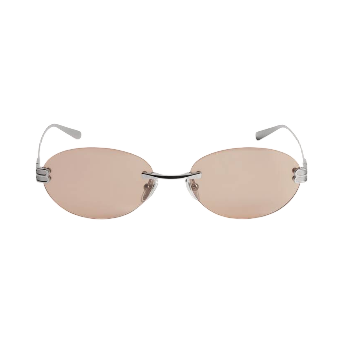 871109T00052029 Balenciaga Gossip Oval Af Sunglasses In Dark Ruthenium Brown