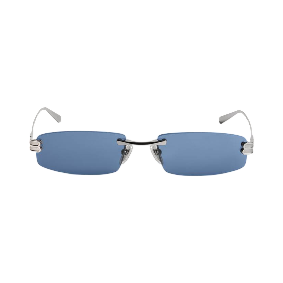 858918T00051564 Balenciaga Gossip Rectangle M Sunglasses In Dark Ruthenium Blue