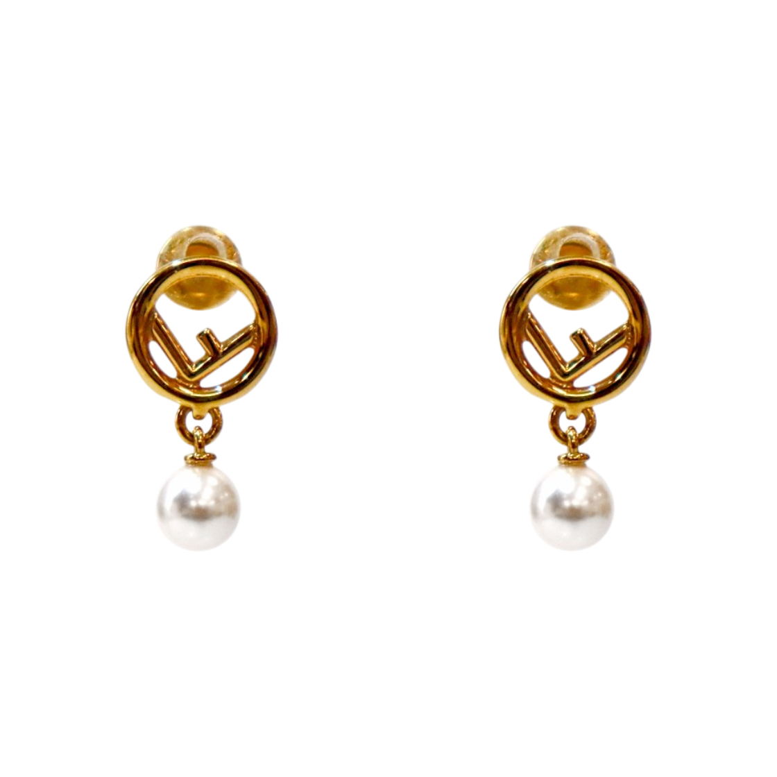 펜디 펄 드롭 F 이즈 펜디 골드 귀걸이 A-B53880(Fendi Pearl Drop F is Fendi Gold Earrings A-B53880) - 1