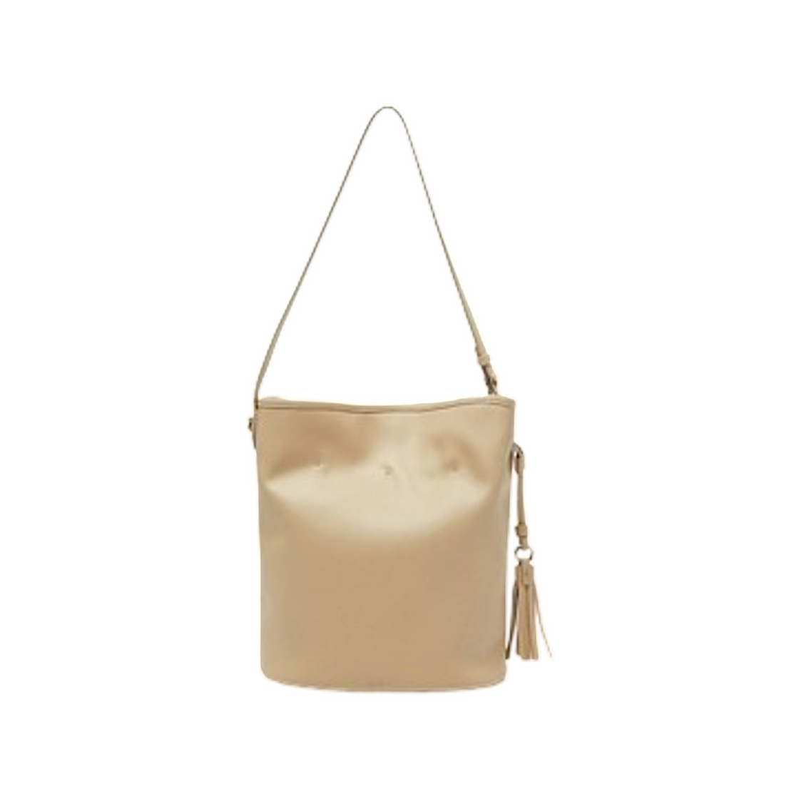 쿠론 포제르 태슬 버킷 숄더 21 베이지(Couronne Faugeres Tassel Bucket Shoulder 21 Beige)