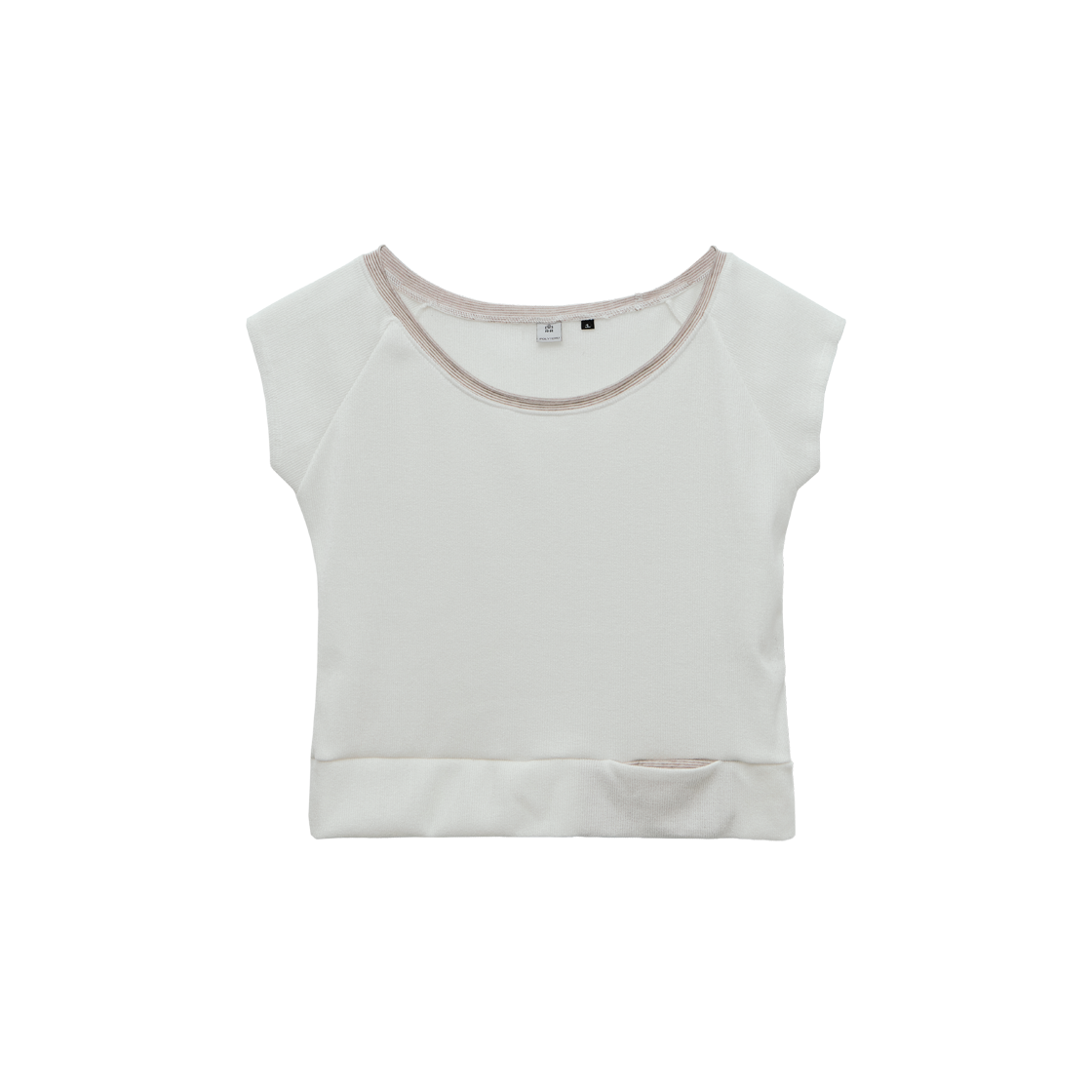 폴리테루 우먼 피크 포켓 티 화이트(Polyteru Women Peek Pocket Tee White)