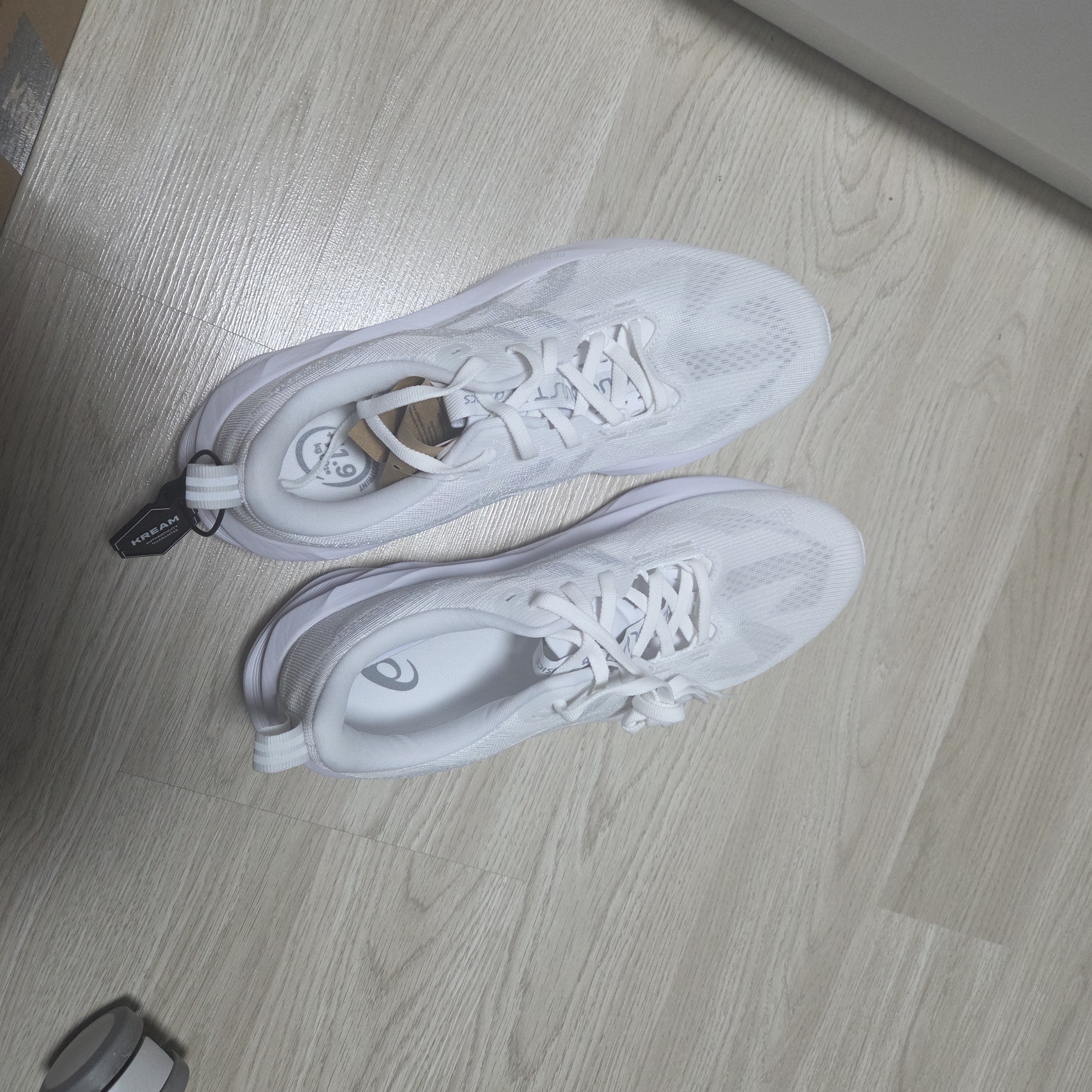 Asics Novablast 5 White Piedmont Grey 착용 스타일 - 1