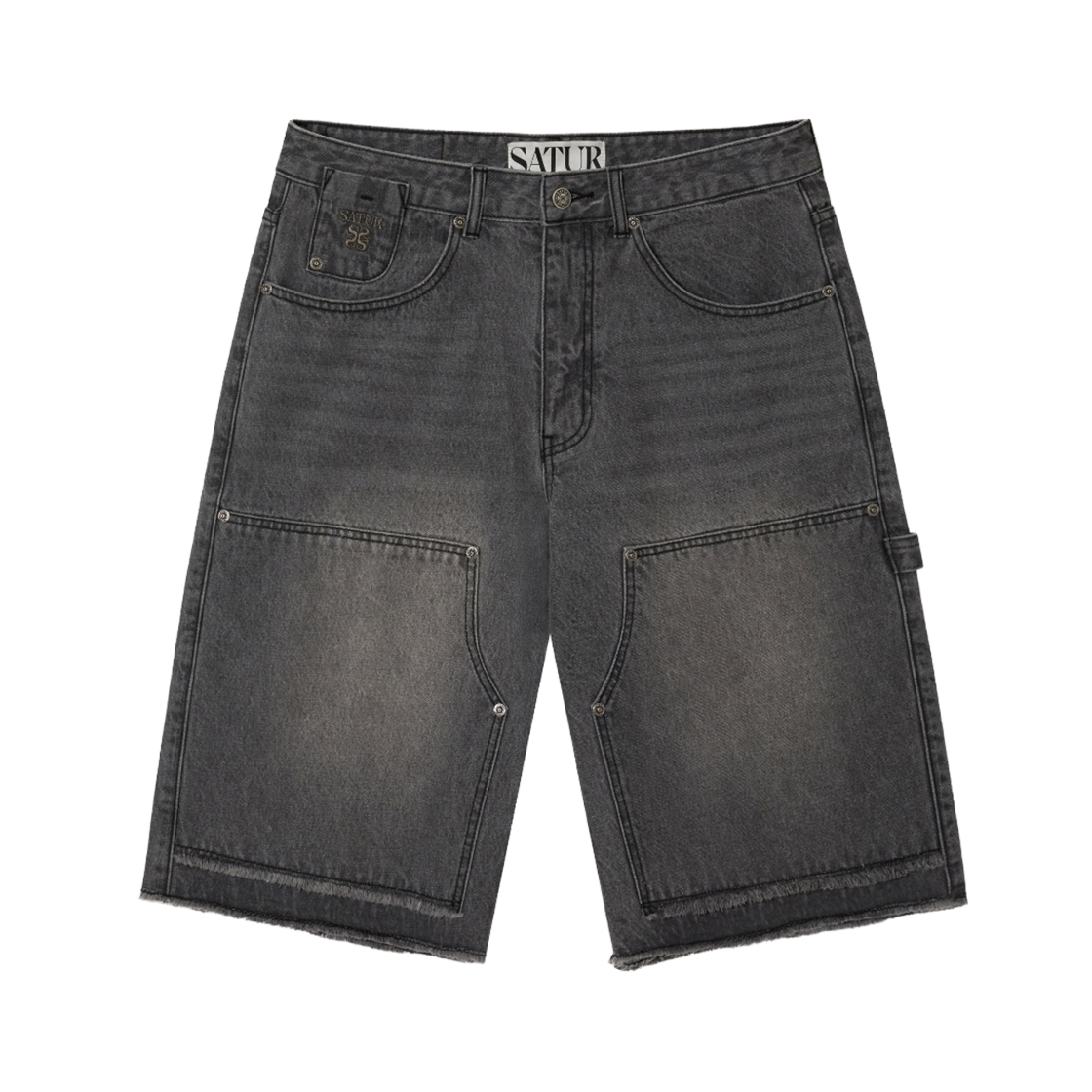 세터 카펜터 버뮤다 데님 팬츠 그레이(SATUR Carpenter Bermuda Denim Pants Gray)