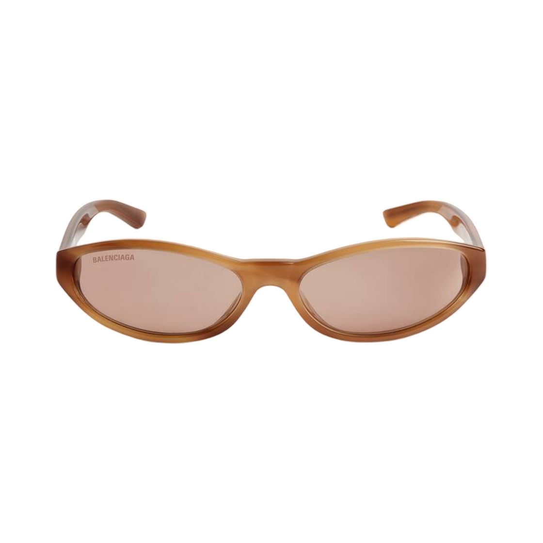 570487T00392353 Balenciaga Neo Round Sunglasses In Blond Striped Havana