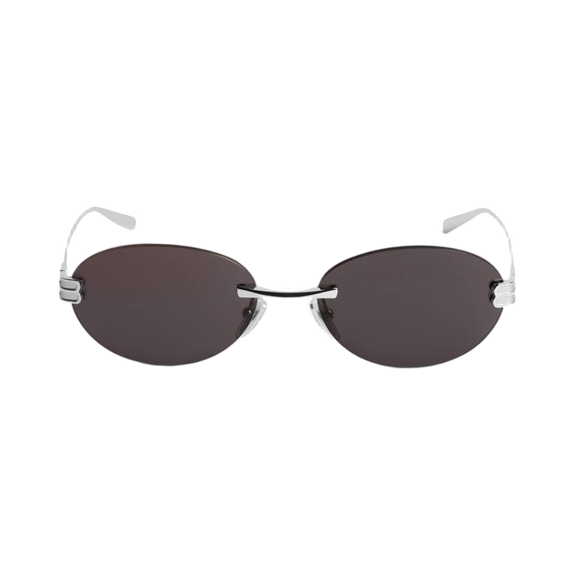 871109T00058337 Balenciaga Gossip Oval Af Sunglasses In Silver Black