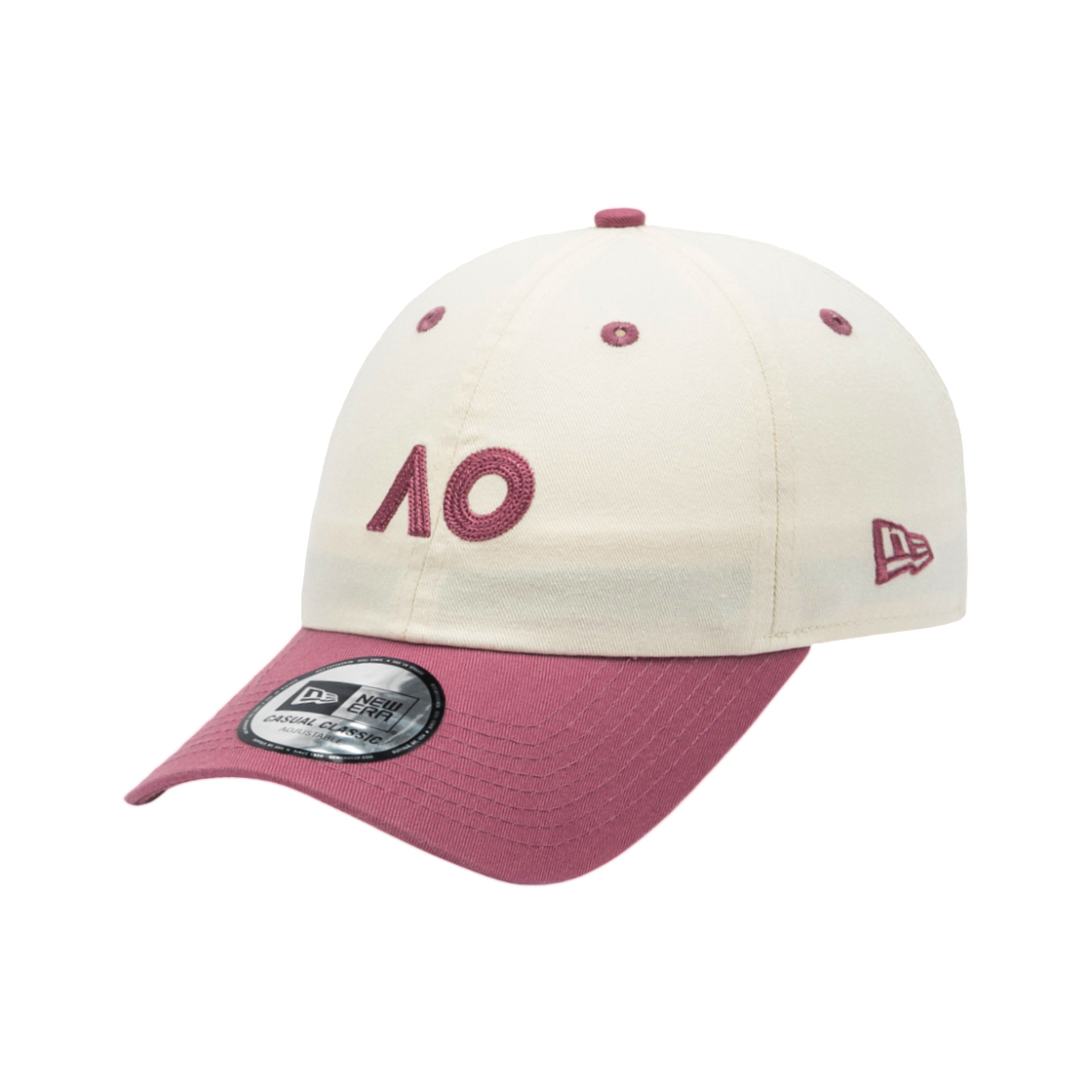 60659024 New Era 2025 Australian Open Seasonal Two-Tone Casual Classic Ball Cap Wine Cork/Cassis