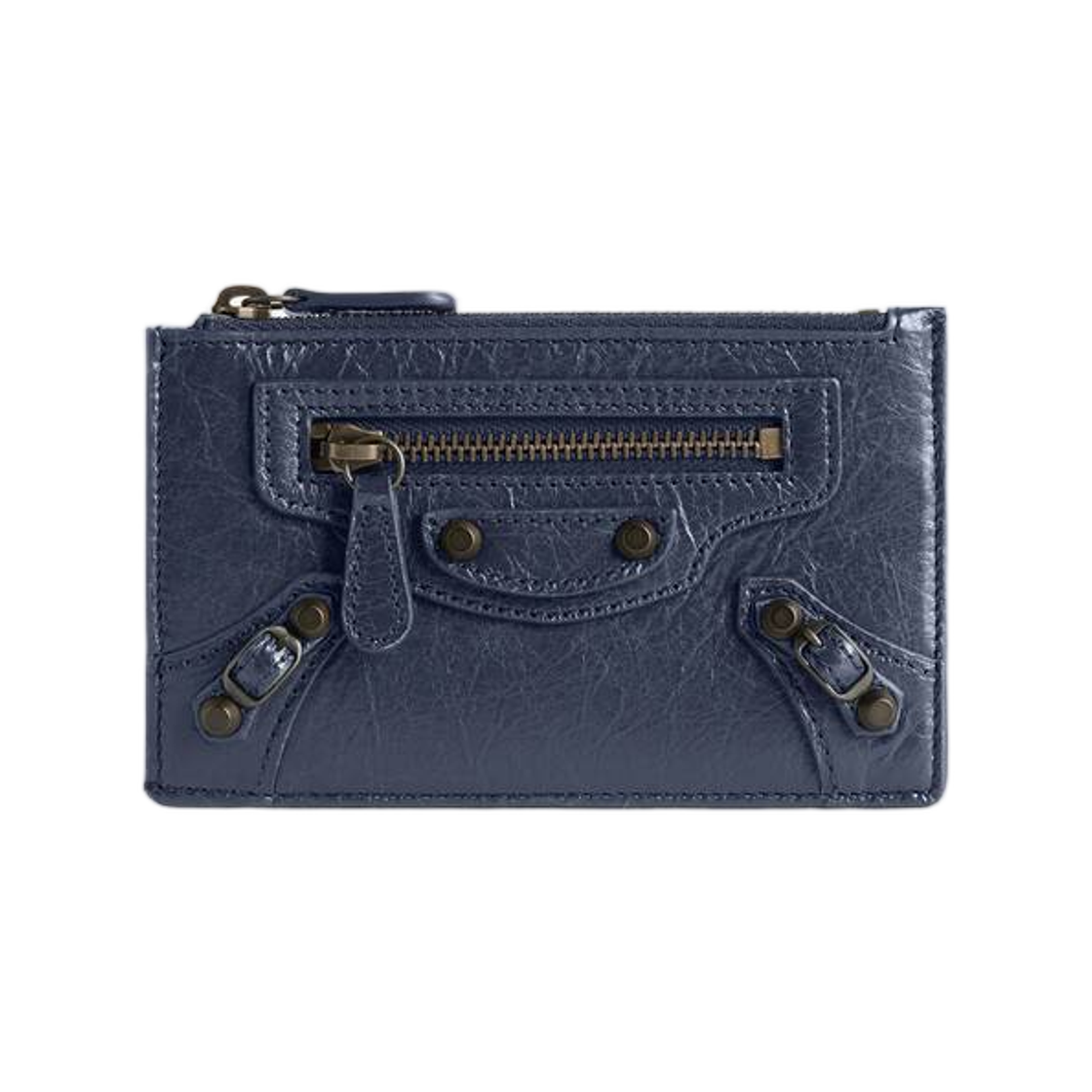 8106072ABFY4649 Balenciaga Le City Long Coin and Card Holder In Dark Maree