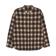 Juun.J Argyle Needle Check Loose Fit Shirt Brown - 25FW