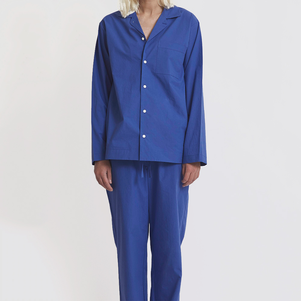퍼즈플리즈 100% 코튼 파자마 포 유니섹스 (블루)(PAUSE PLEASE 100% Cotton Pajamas for Unisex (Blue)) - 5