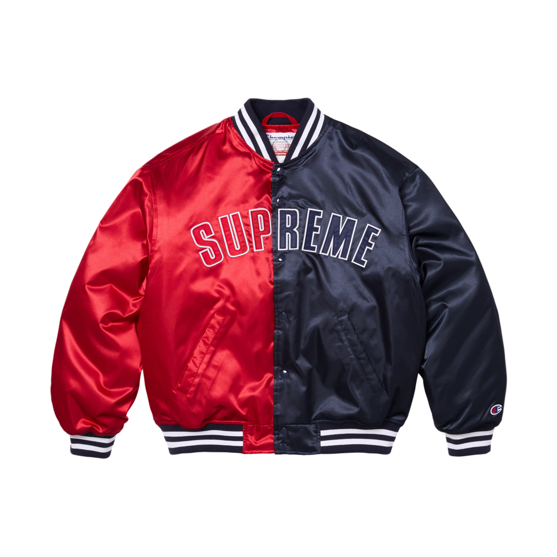 슈프림 x 챔피온 사틴 바시티 자켓 멀티컬러 - 26SS(Supreme x Champion Satin Varsity Jacket Multicolor - 26SS) - 1