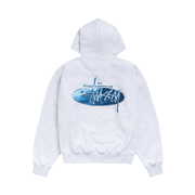 Stussy Wave Oval Hoodie Ash Heather