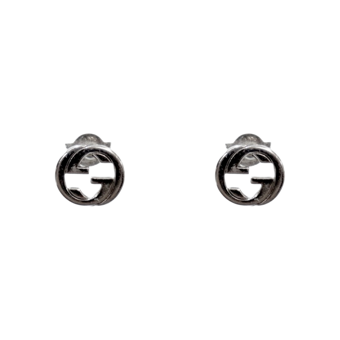 ITQOO4JVTE43 Gucci Interlocking G Silver Earrings C-B54297
