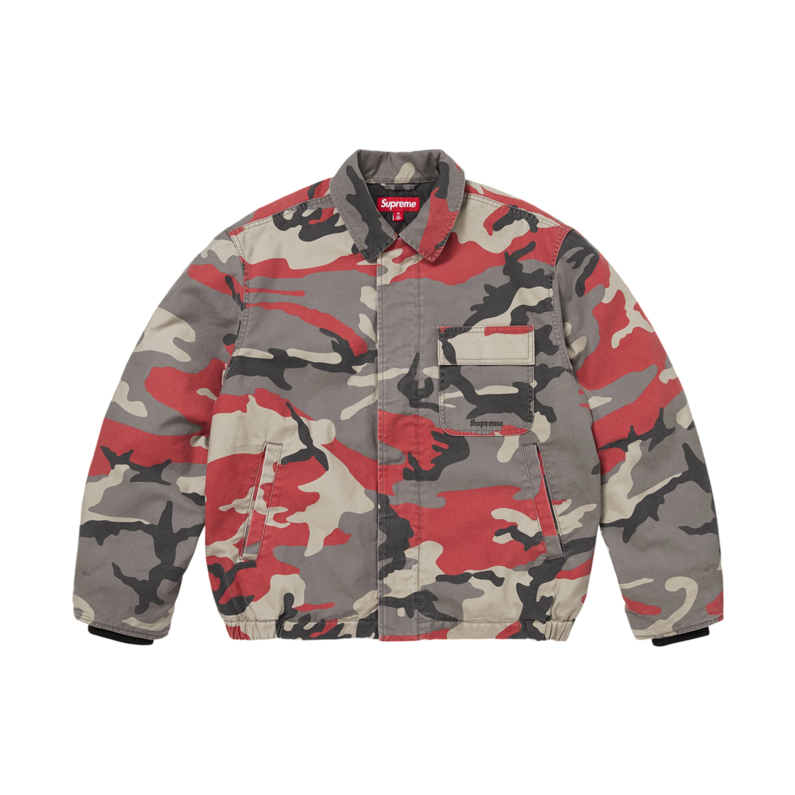 슈프림 코듀라 트윌 유틸리티 자켓 레드 카모 - 26SS | Supreme | KREAM