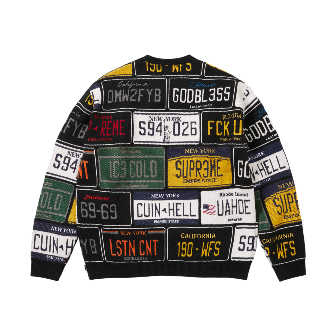 슈프림 라이센스 플레이트 스웨터 블랙 - 26SS(Supreme License Plate Sweater Black - 26SS) - 2