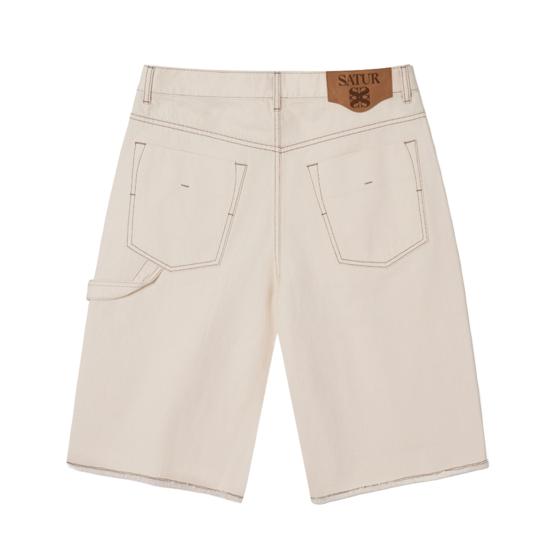 세터 카펜터 버뮤다 데님 팬츠 에크루(SATUR Carpenter Bermuda Denim Pants Ecru) - 2