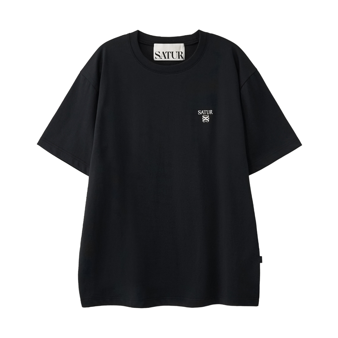 세터 로렌 클래식 로고 반팔 티셔츠 블랙(SATUR Loren Classic Logo T-Shirt Black)