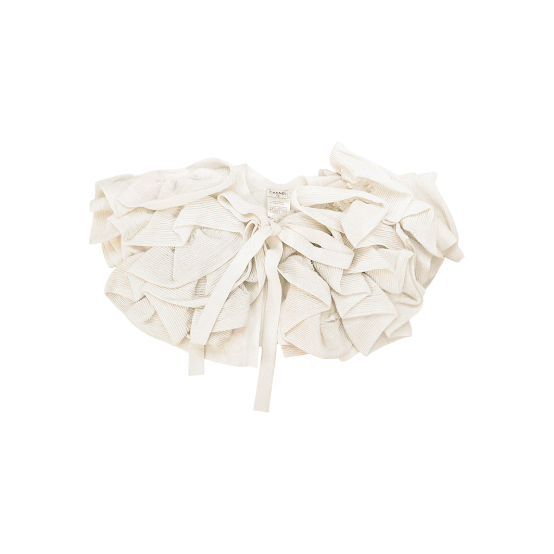 샤넬 아이보리 프릴 케이프 C-C53408(Chanel Ivory Frill Cape C-C53408) - 1