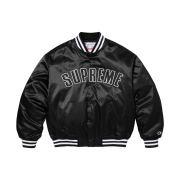 Supreme x Champion Satin Varsity Jacket Black - 26SS