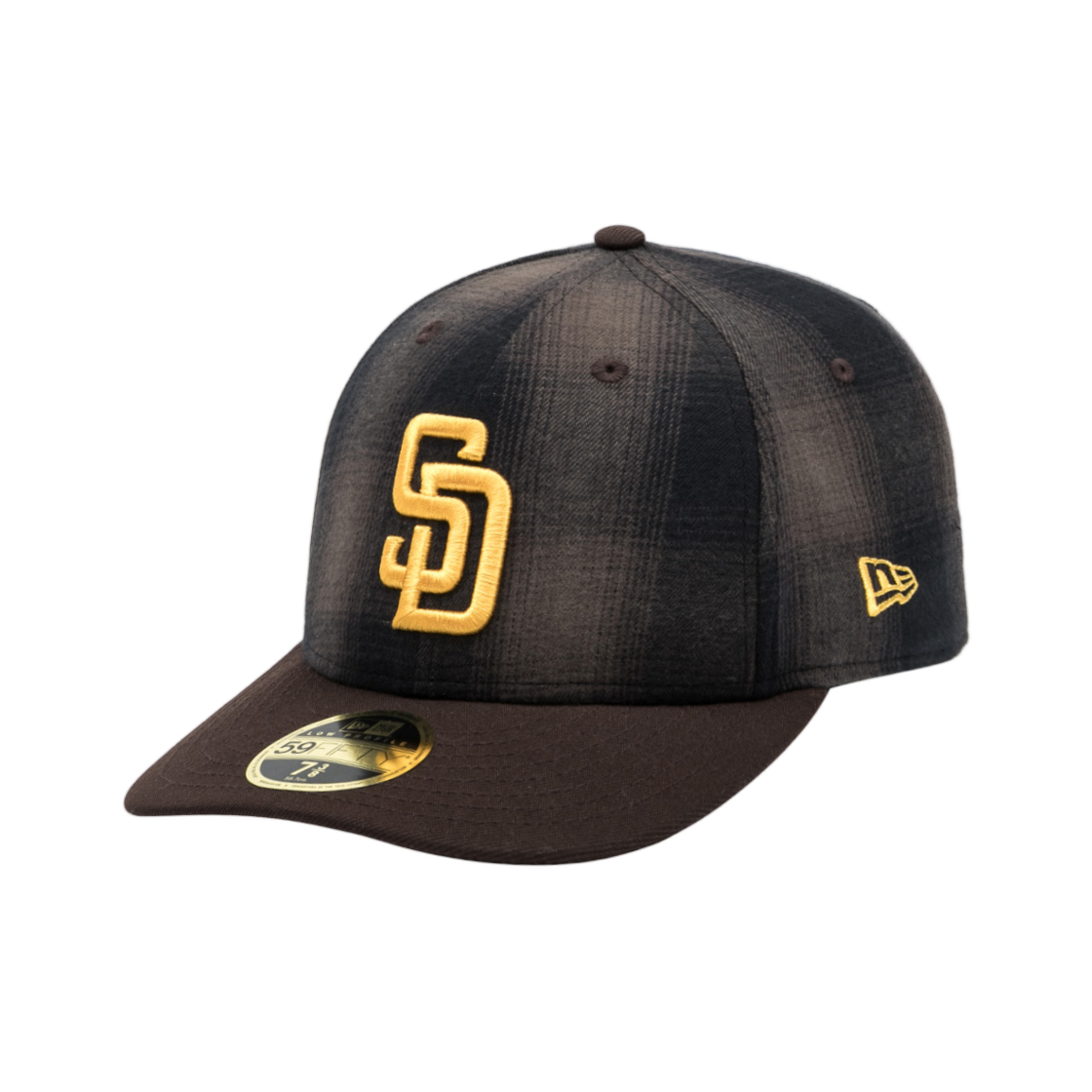 14307320 New Era MLB San Diego Padres Check Low Profile Fitted Cap Check Burnt Wood