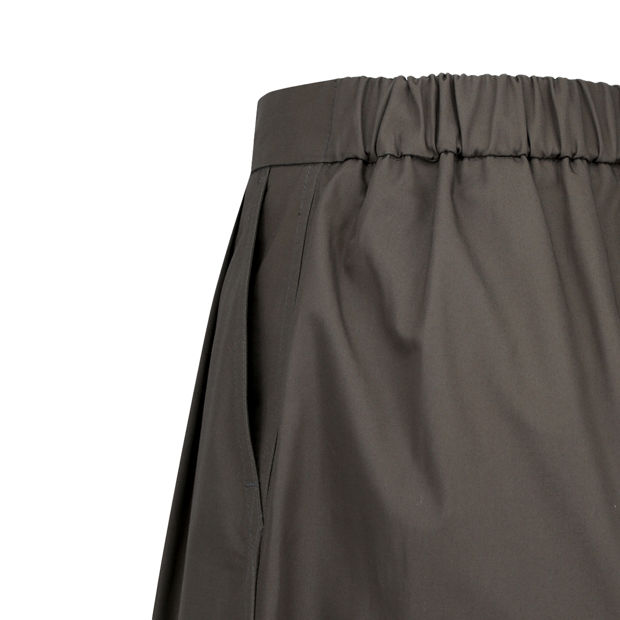 아모멘토 우먼 투 턱 와이드 쇼츠 브라운 - 26SS(Amomento Women Two Tuck Wide Shorts Brown - 26SS) - 5