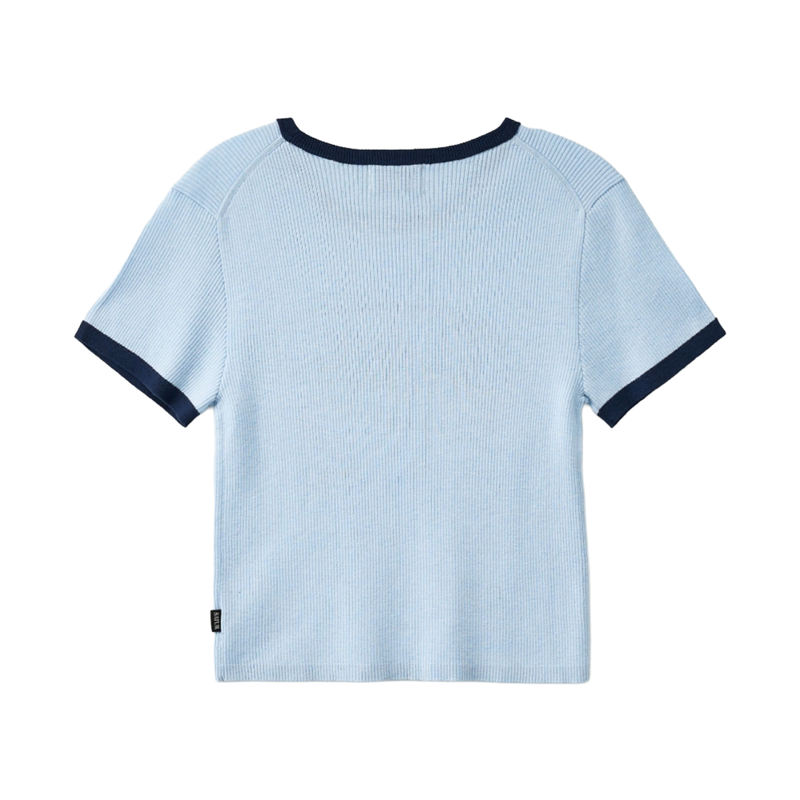 세터 우먼 로프 로고 링거 하프 니트 스카이 블루(SATUR W Rope Logo Ringer Half Knit Sky Blue) - 2