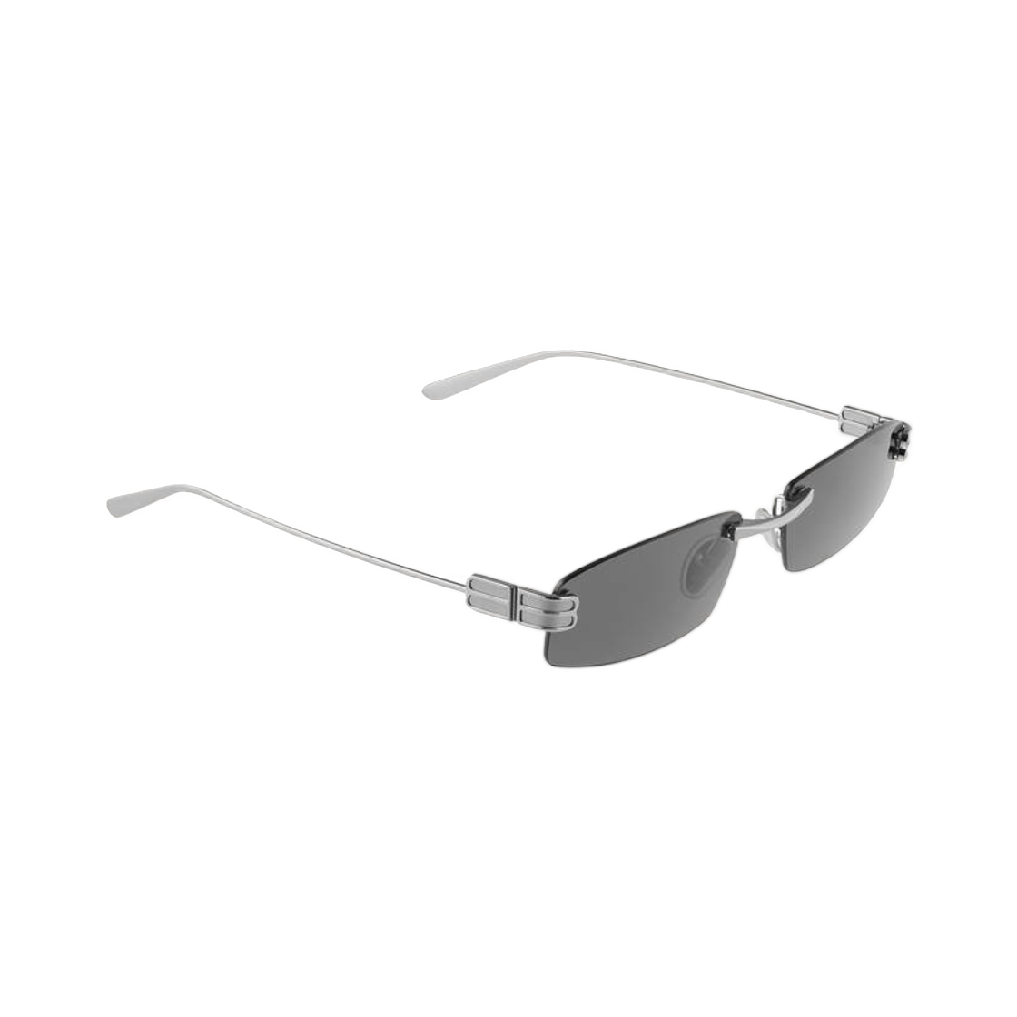 발렌시아가 가십 렉탱글 선글라스 라이트 실버(Balenciaga Gossip Rectangle Sunglasses In Light Silver) - 3