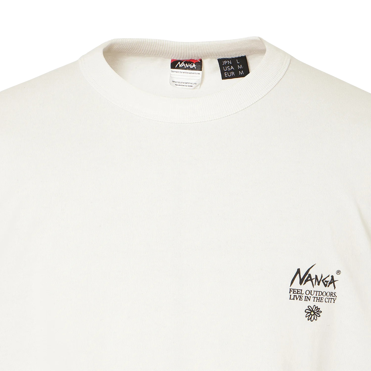 난가 에코 하이브리드 빈티지 플라워 티 화이트 - 26SS(Nanga Eco Hybrid Vintage Flower Tee White - 26SS) - 5
