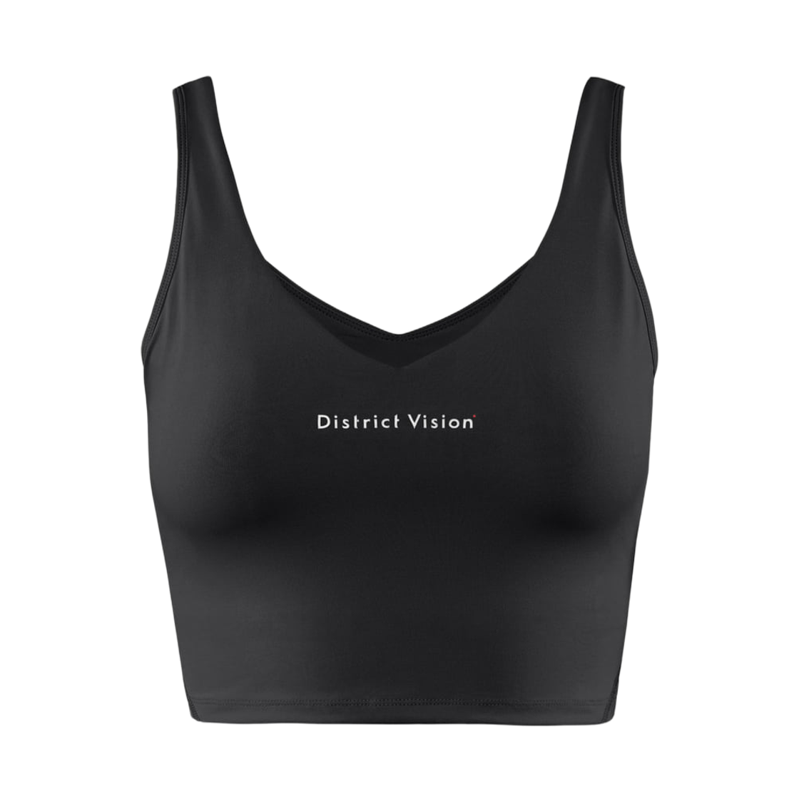(W) 디스트릭트 비전 트윈 레이어 롱 라인 브라 블랙((W) District Vision Twin Layer Long Line Bra Black)