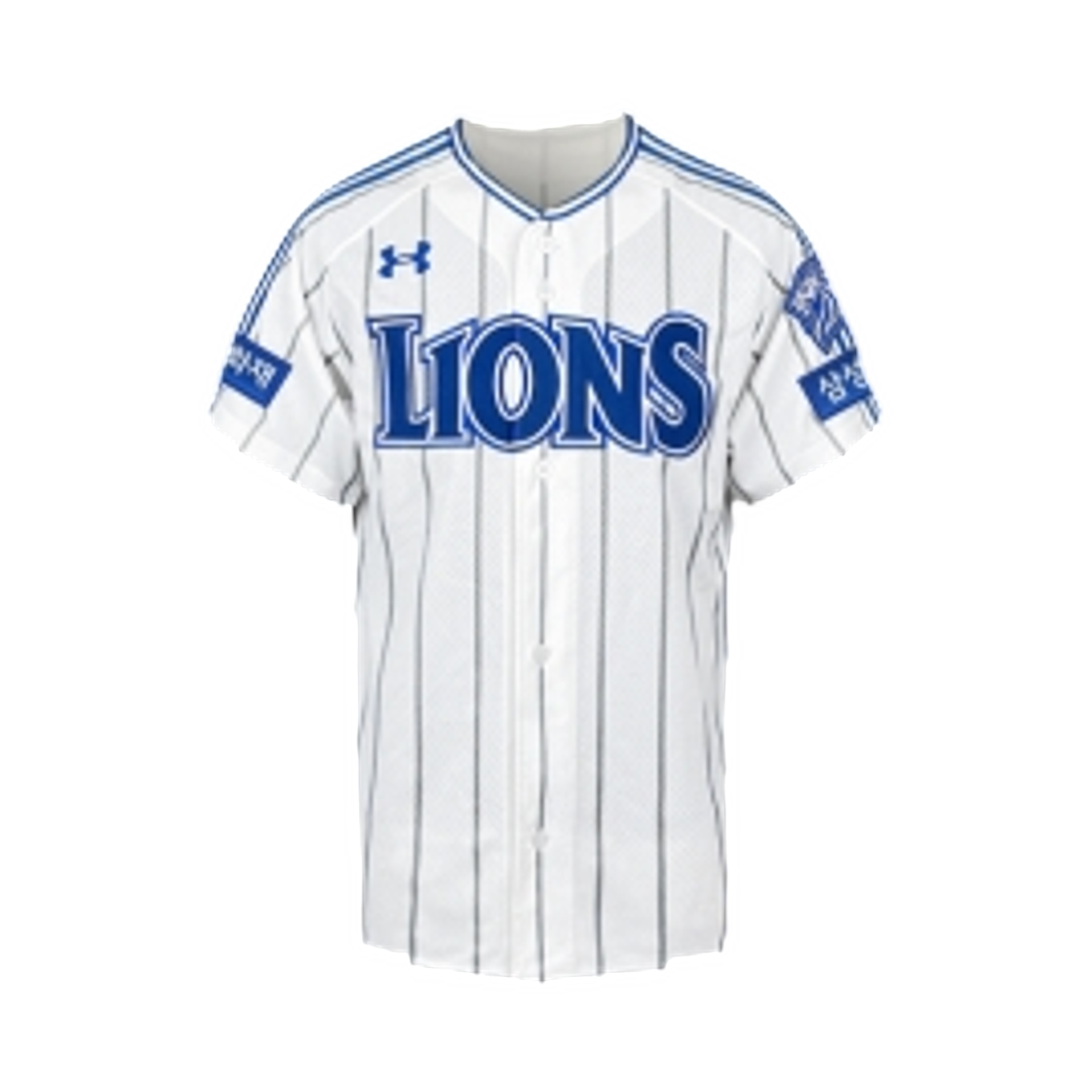 삼성 라이온즈 x 언더아머 2026 어센틱 올드 홈 유니폼 화이트 스트라이프 (논 마킹 버전)(Samsung Lions x Underarmour 2026 Authentic Old Home Uniform White Stripe (Non Marking Ver.)) - 1