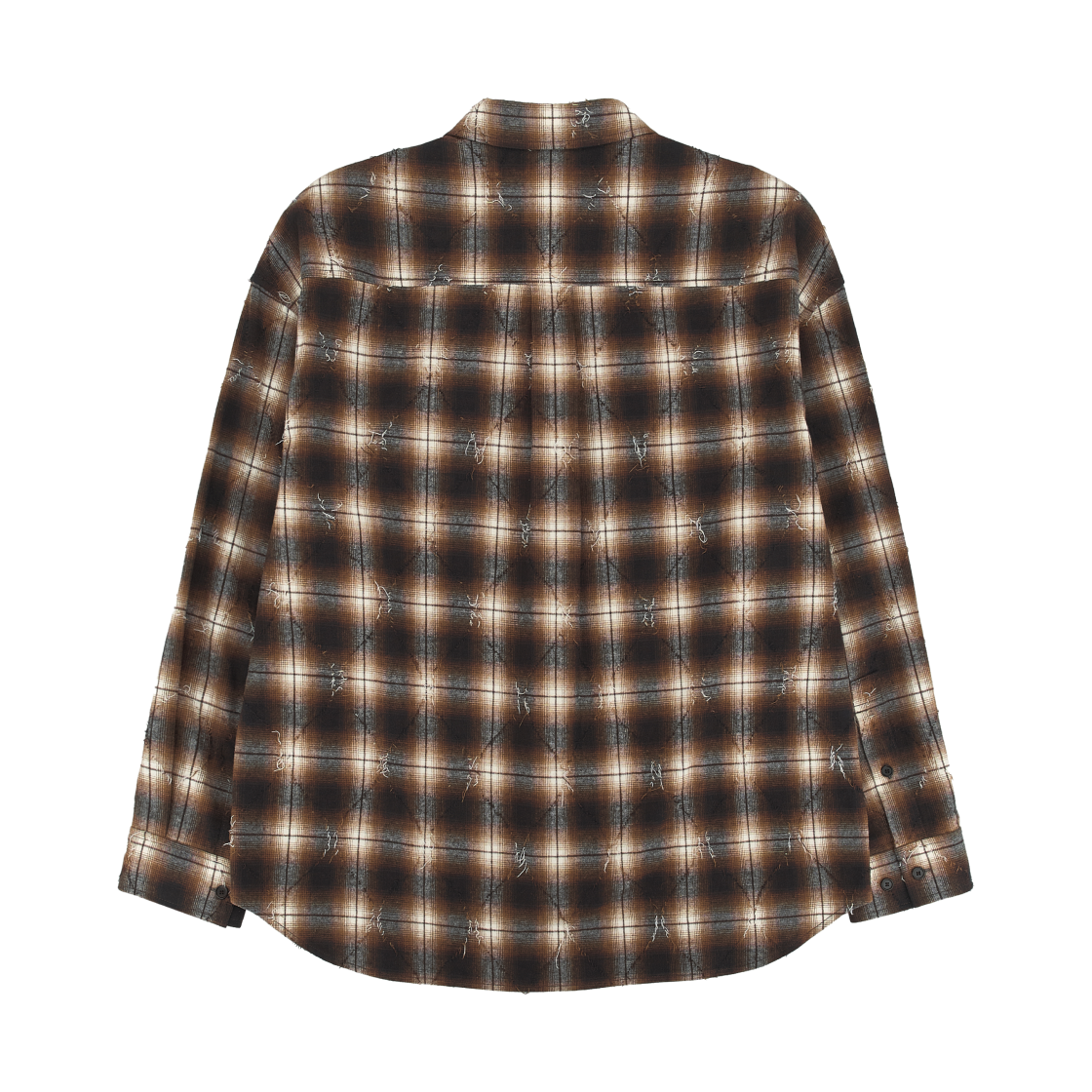 준지 아가일 니들 체크 루즈핏 셔츠 브라운 - 25FW(Juun.J Argyle Needle Check Loose Fit Shirt Brown - 25FW) - 2
