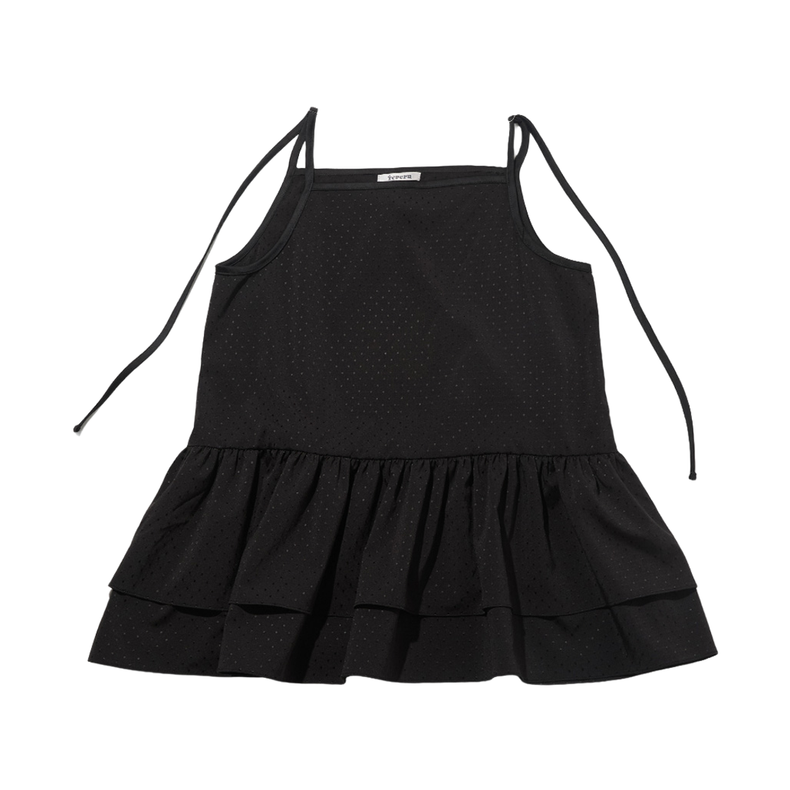 테레루 플로위 티어드 캐미솔 블랙(TERERU Flowy Tiered Camisole Black) - 1