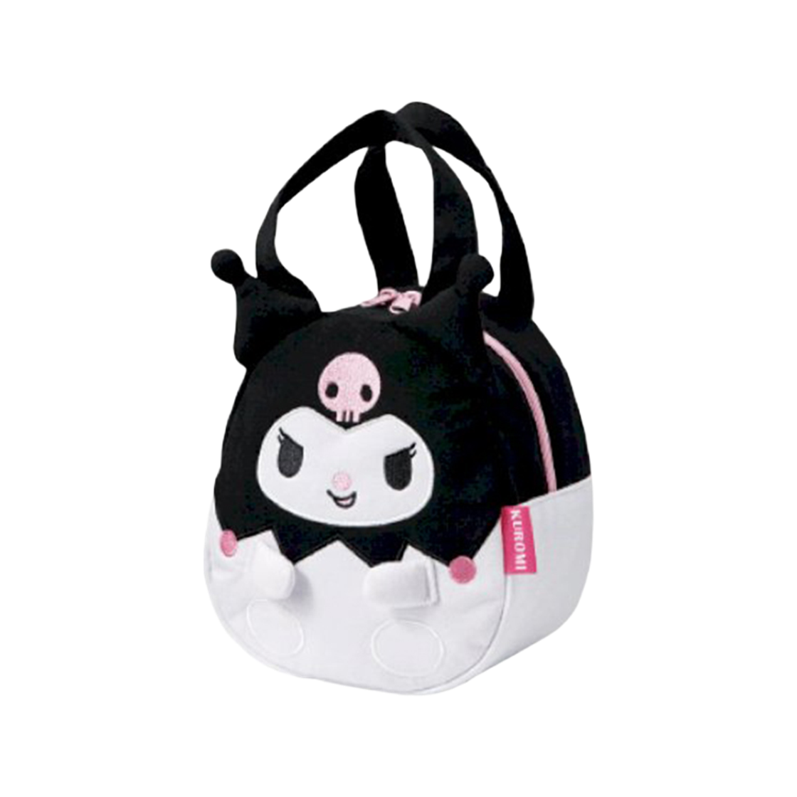 스케이터 쿠로미 스웨이드 입체 토트 런치백(Skater Kuromi Suede Dot Die-Cut Tote Lunch Bag)