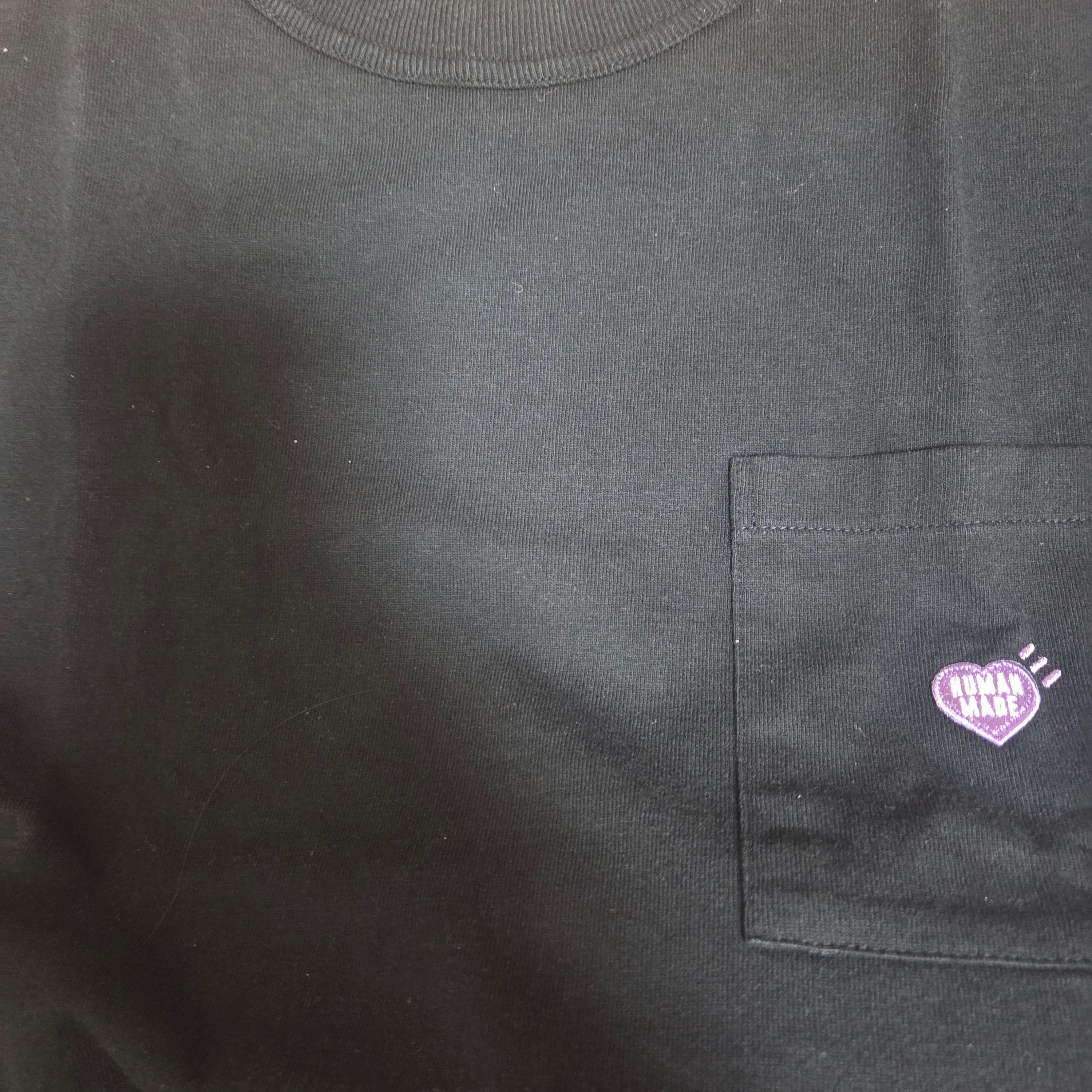 Human Made Heart Pocket T-Shirt Black - Apgujeong Store Exclusive 착용 스타일 - 1