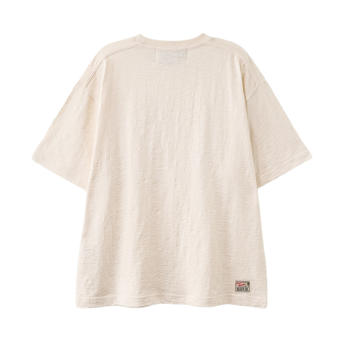 세터 I LOVE 슬럽 반팔 티셔츠 크림(SATUR I LOVE Slub T-Shirt Cream) - 2