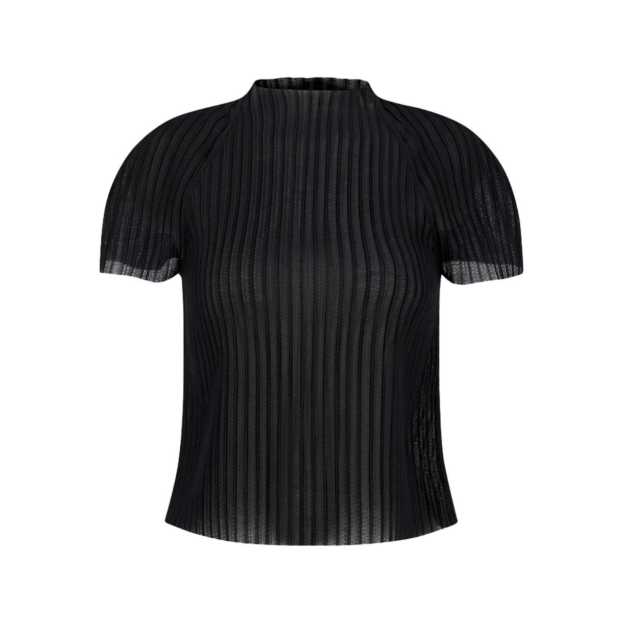 아모멘토 우먼 플리츠 래글런 탑 블랙 - 26SS(Amomento Women Pleats Raglan Top Black - 26SS)