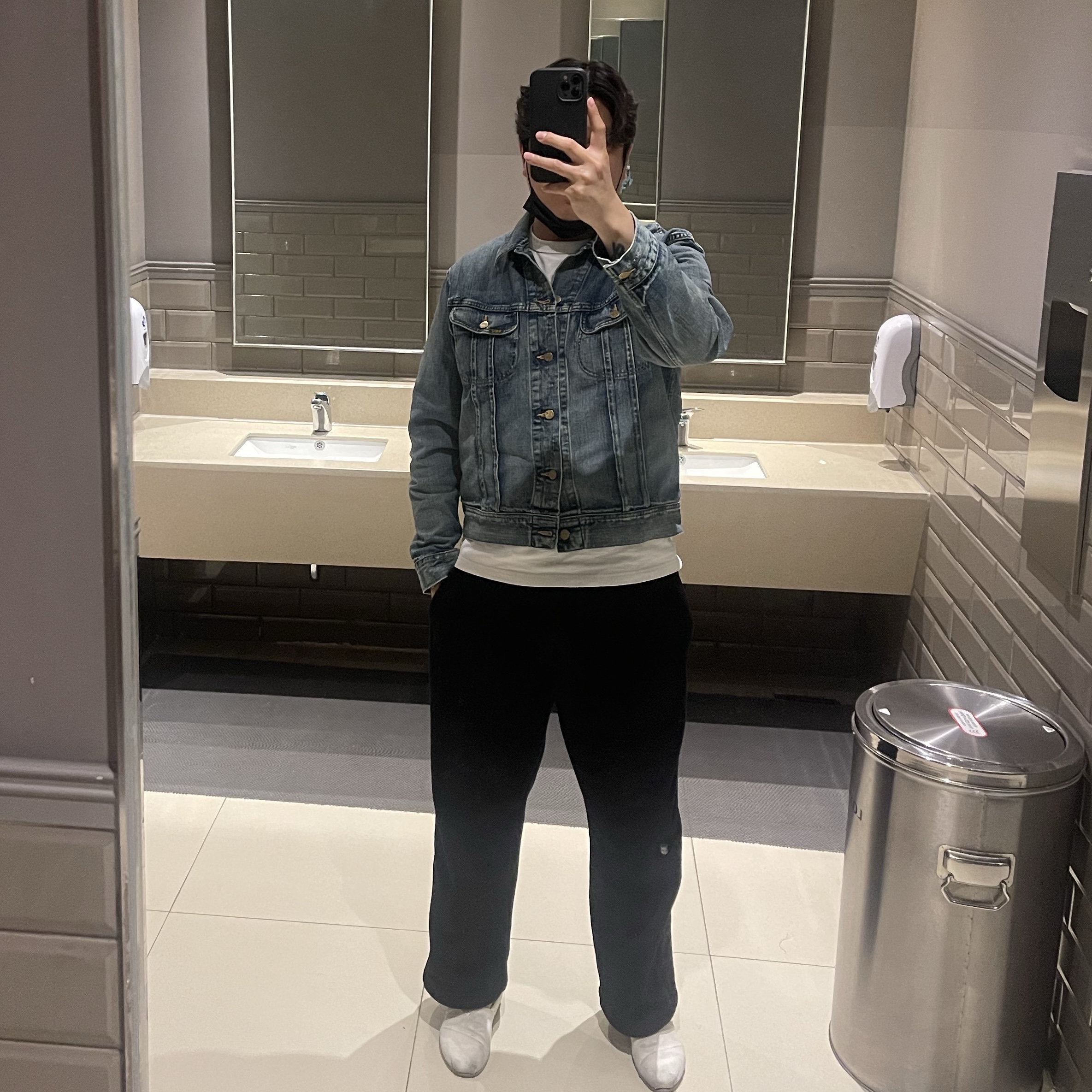 Double RL Indigo Denim Jacket Leland Wash 착용 스타일