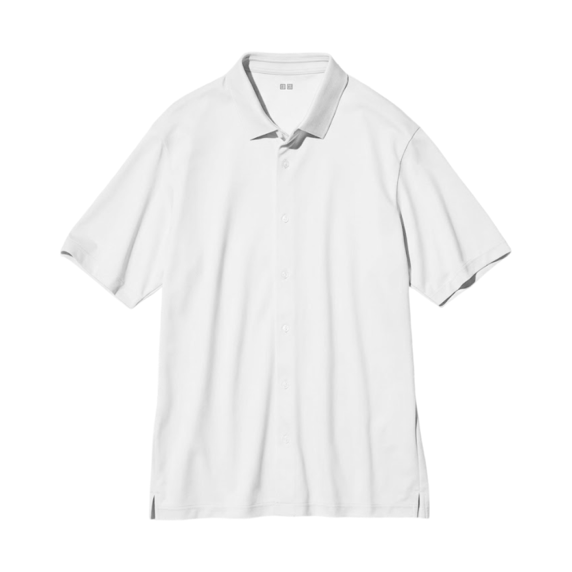 482303-00 Uniqlo Airism Cotton Pique Polo Shirt White - JP