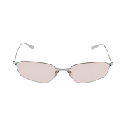 Balenciaga Invisible 2.0 Oval Sunglasses In Light Silver