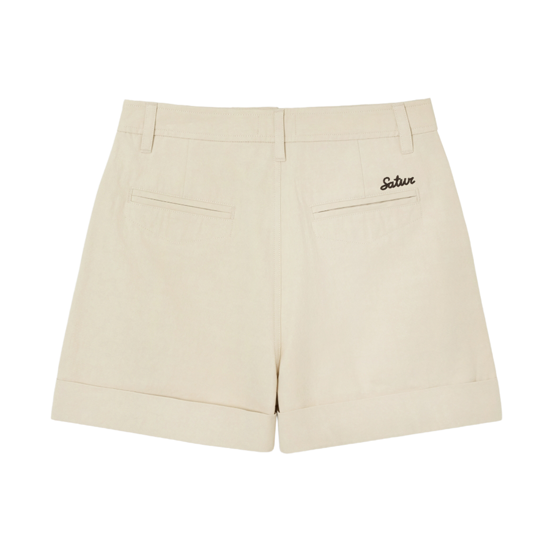 세터 우먼 포켓 코튼 치노 쇼츠 베이지(SATUR W Pocket Cotton Chino Shorts Beige) - 2
