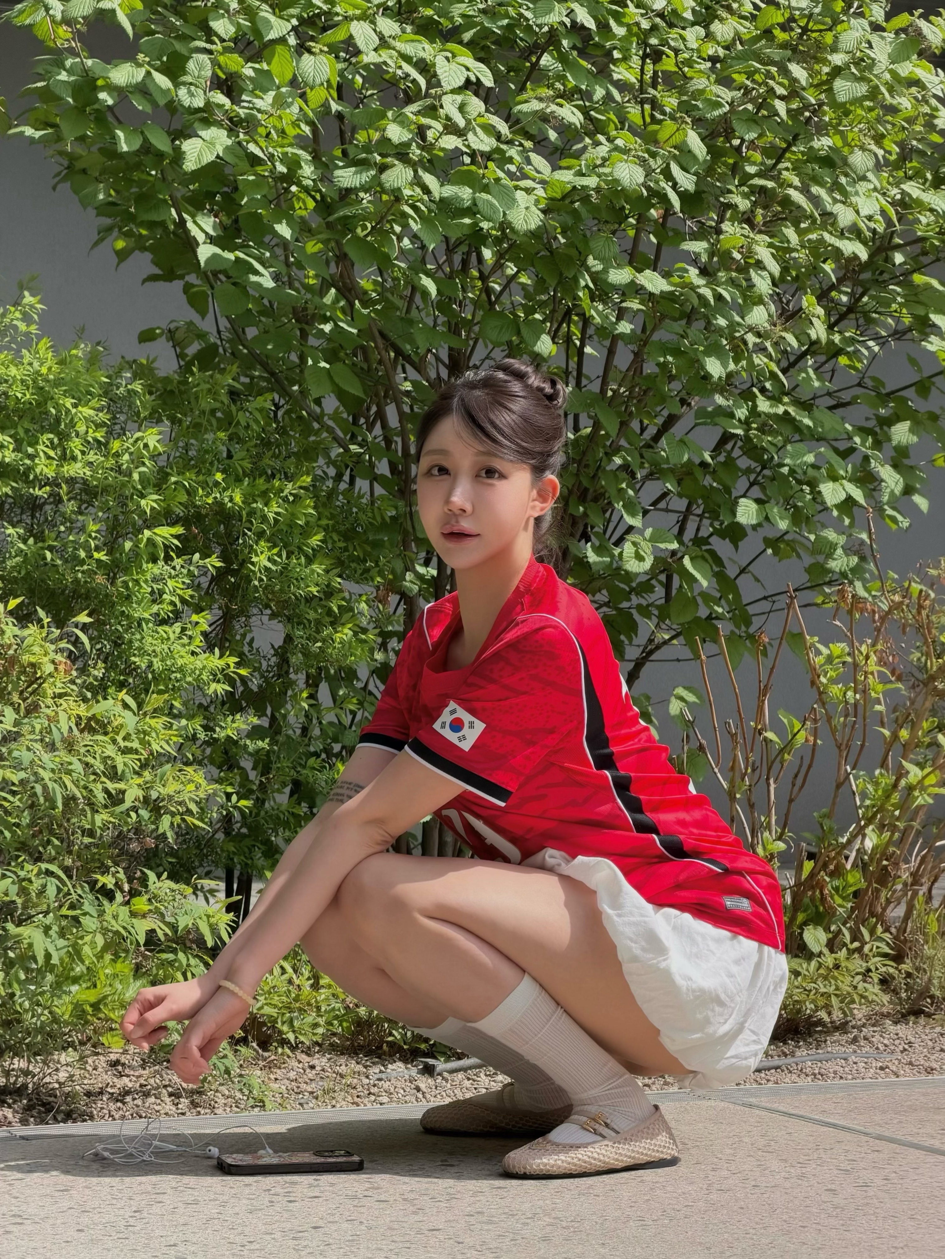 Nike Korea 2026 Stadium Home Dri-Fit Soccer Replica Jersey Global Red Black (Non Marking Ver.) 착용 스타일 - 4