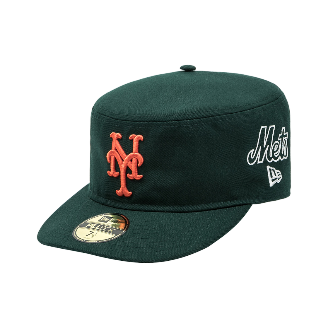 뉴에라 MLB 뉴욕 메츠 필박스 피티드캡 다크 그린(New Era MLB New York Mets Pillbox Fitted Cap Dark Green)