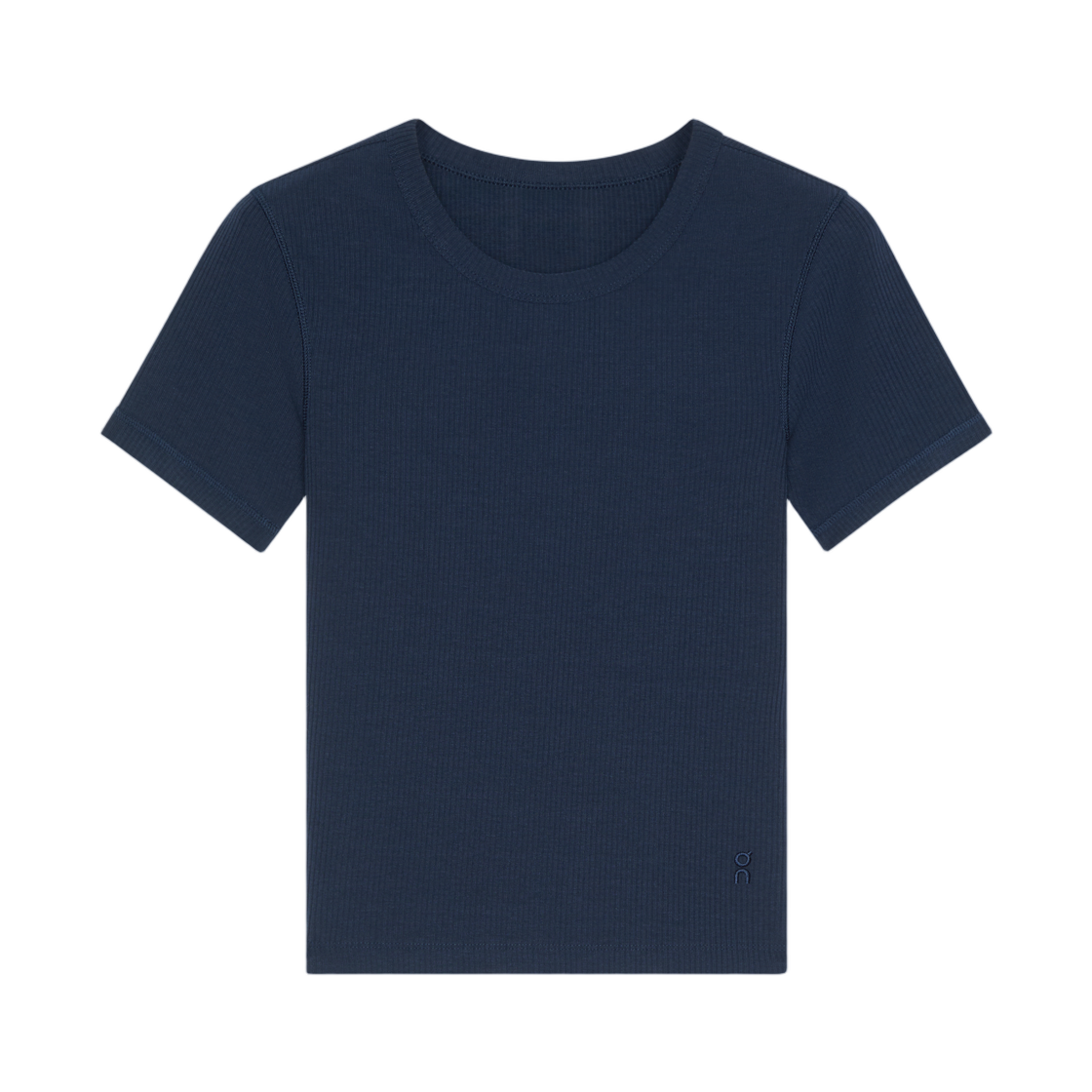(W) 온 러닝 올 데이 립드 티셔츠 미드나잇((W) On Running All-Day Ribbed T-Shirt Midnight)