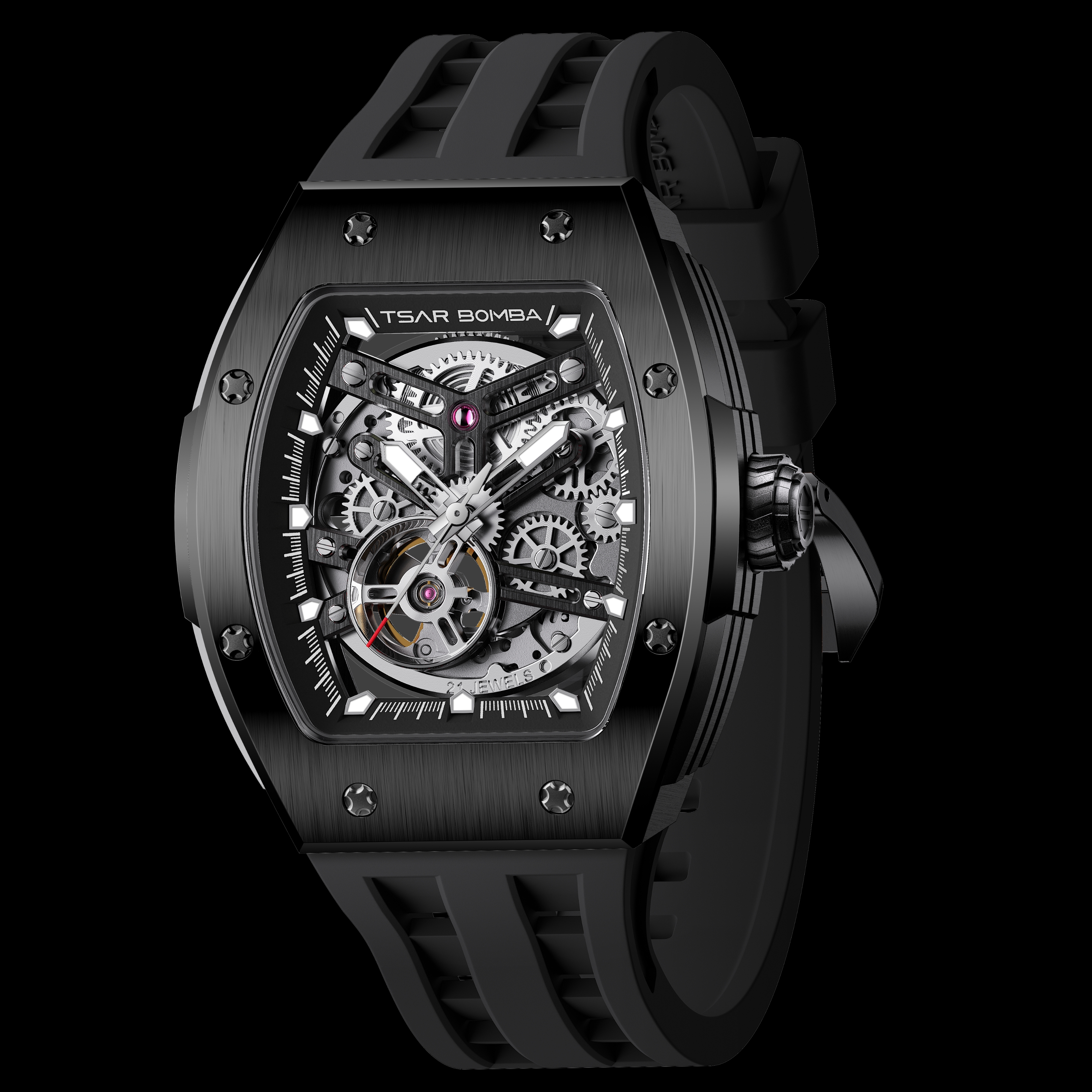 Tsar Bomba Elemental Automatic Watch TB8228A Black 착용 스타일 - 2