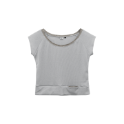 [더블적립] Polyteru Women Peek Pocket Tee Light Gray