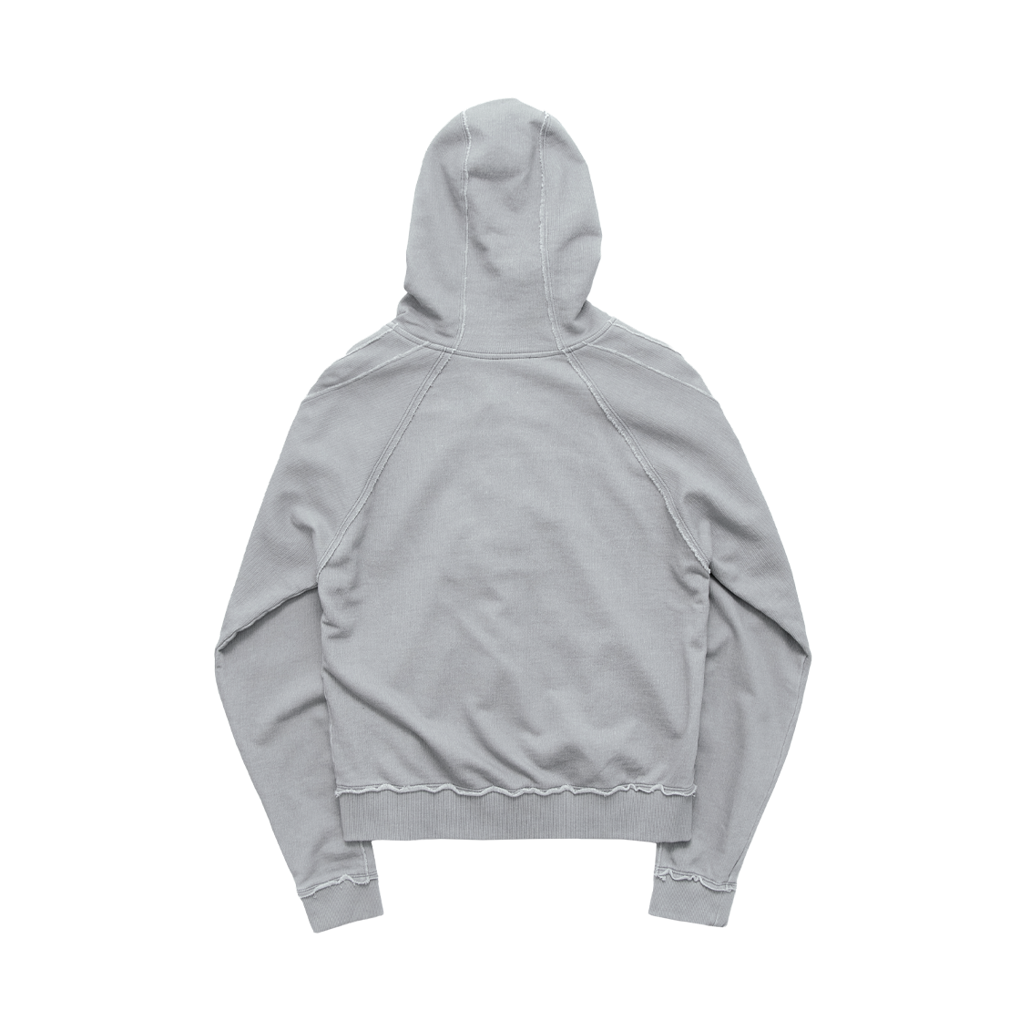 폴리테루 우먼 크롭 집 후디 라이트 그레이(Polyteru Women Cropped Zip Hoodie Light Gray) - 2