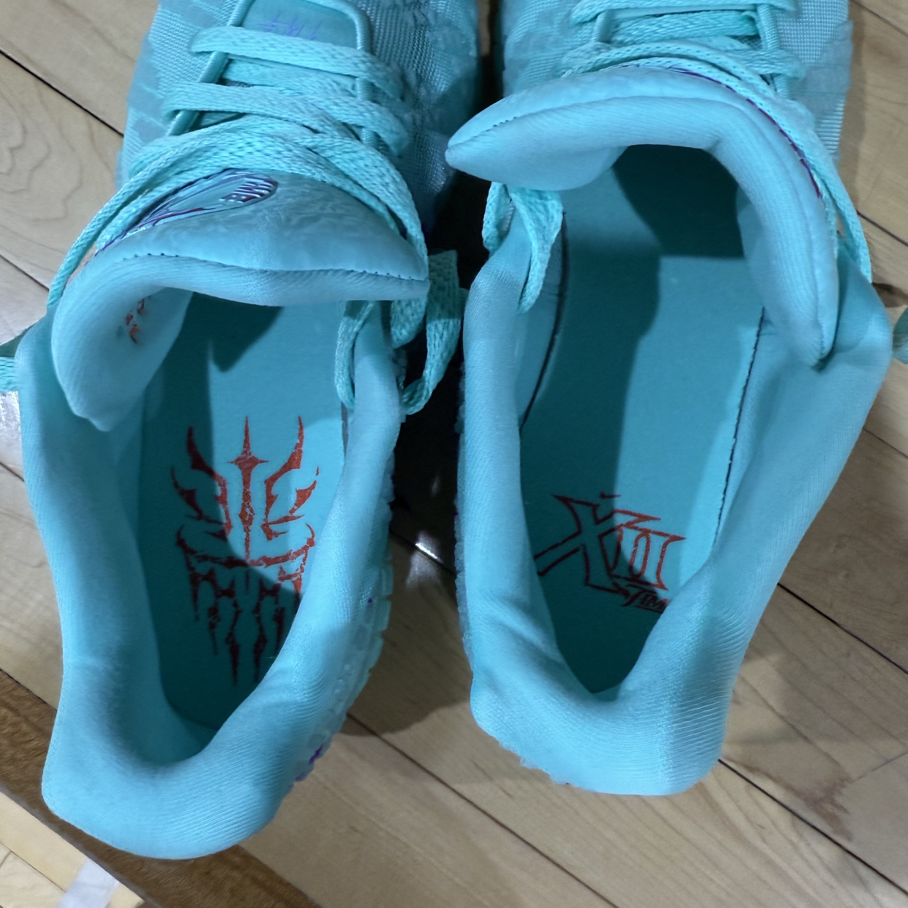 Nike Ja 3 EP Twelve Time Bleached Turquoise Safety Orange 착용 스타일 - 3