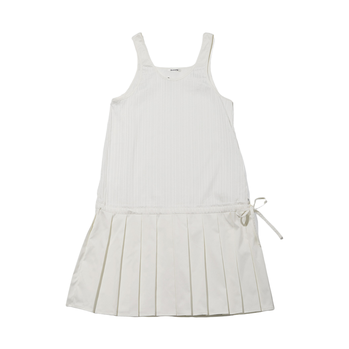테레루 다운 드롭 플리츠 원피스 화이트(TERERU Down Drop Pleats One Piece White)