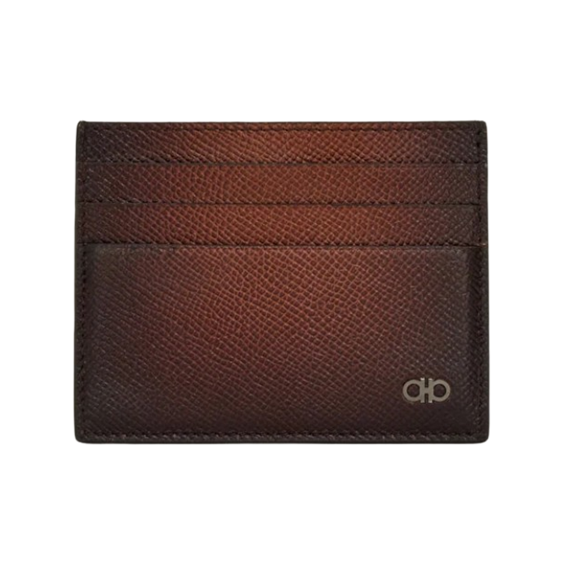 페라가모 간치니 크레딧 카드 홀더 꼬냑 블랙(Ferragamo Gancini Credit Card Holder Cognac Black)
